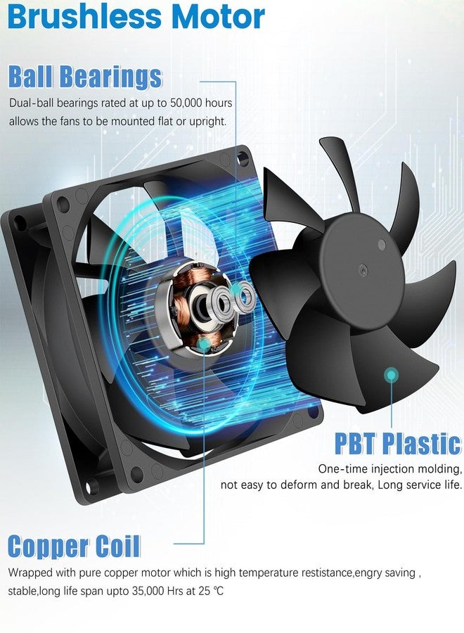 GDSTIME Waterproof Fan 80mm x 25mm IP67 Rating 24V Small Dual Ball Bearing Brushless DC Case Fans 2 Pin for RV Fridge Cooling Mini Greenhouse Ventilation, 2-Pack - Image 4